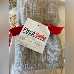 Crate&Barrel Lindstrom Cotton white and gray Standard Pillow Sham pair